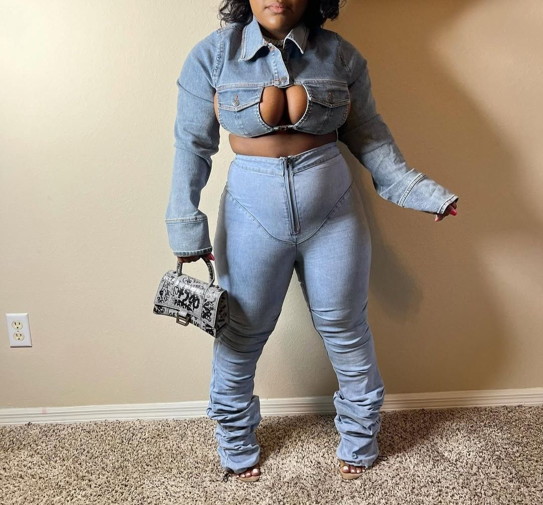 High Waist Stacked Jeans