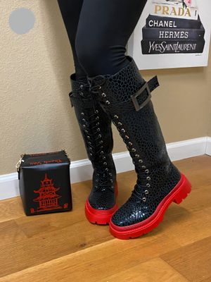 Combat Boot-Red