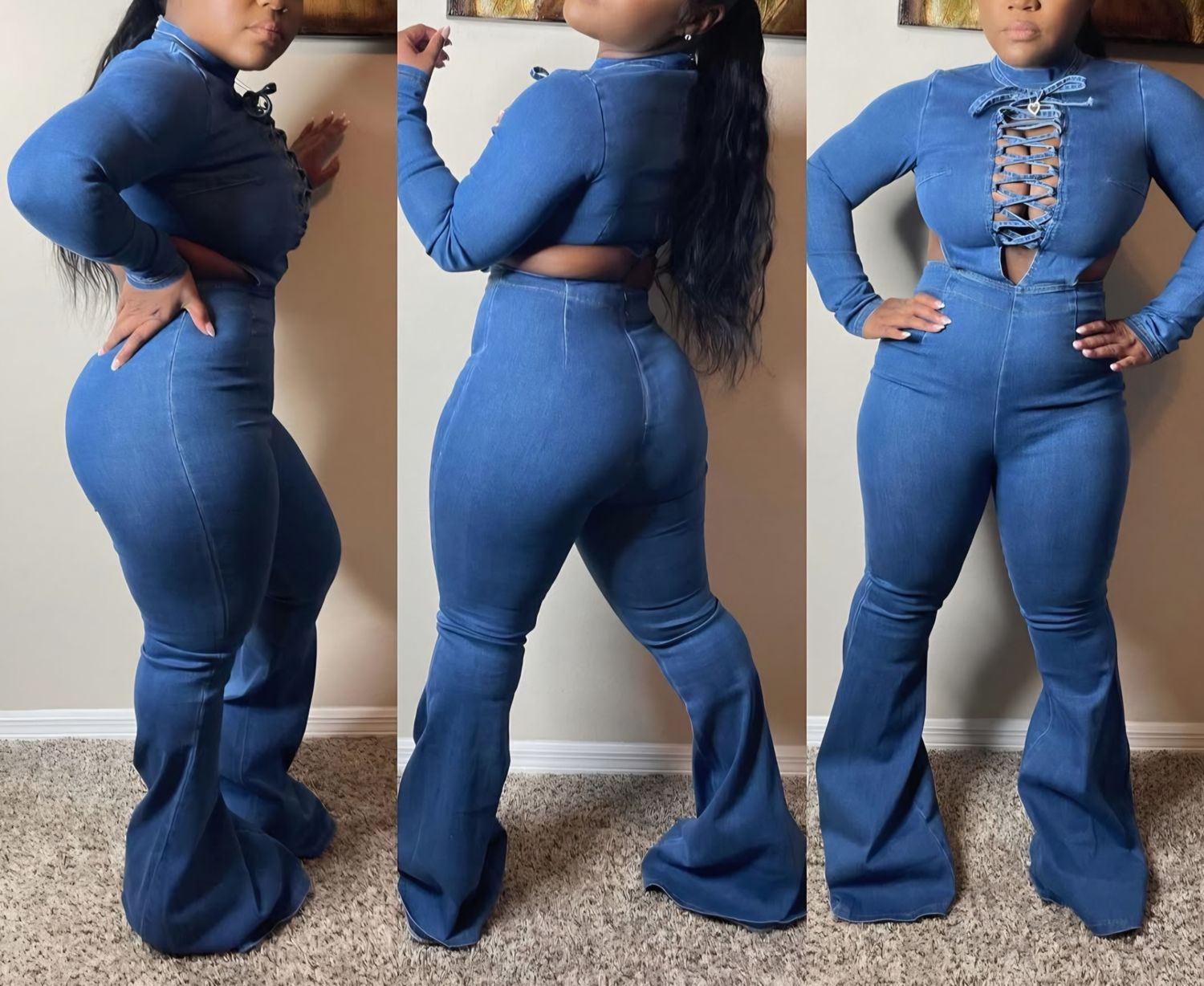 Peekaboo Back Cut Denim
