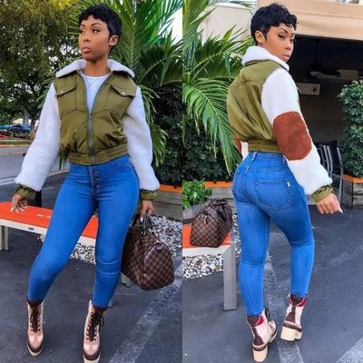 Olive Mocha Print Jacket