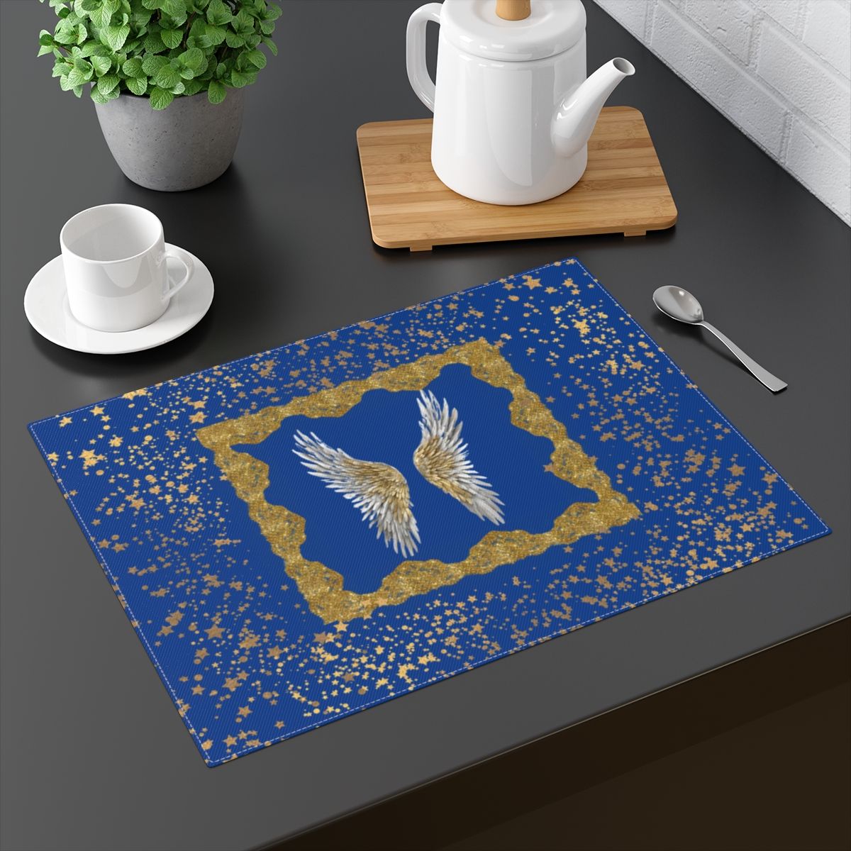 Golden Angel Placemat (Blue)