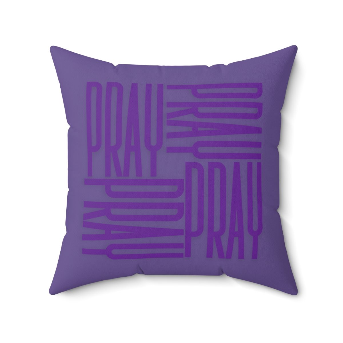 Pray Square Polyester Square Pillow-Purple