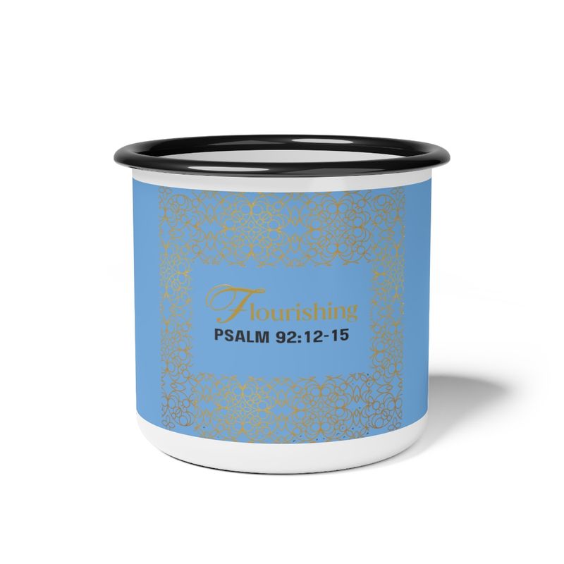 Flourishing Enamel Cup-Light Blue
