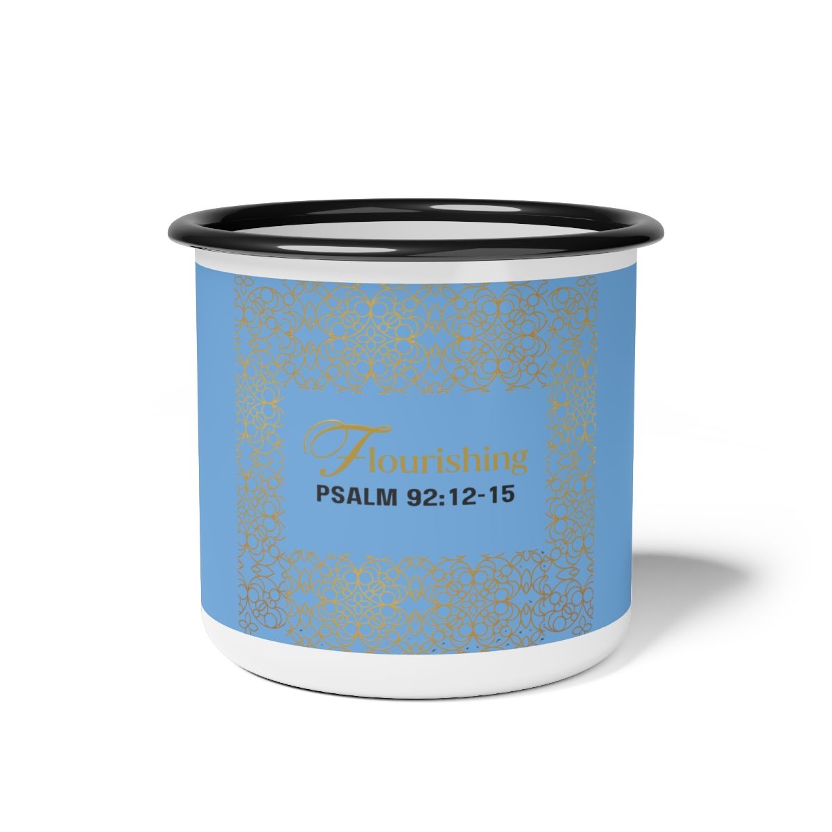 Flourishing Enamel Cup-Light Blue