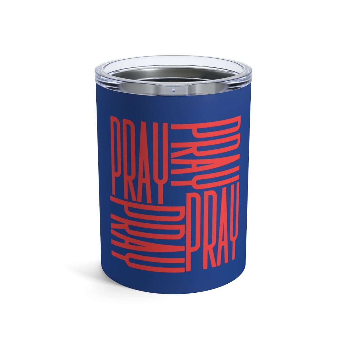 Pray Tumbler 10oz Blue/Red