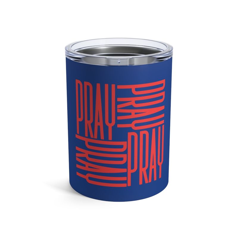 Pray Tumbler 10oz Blue/Red