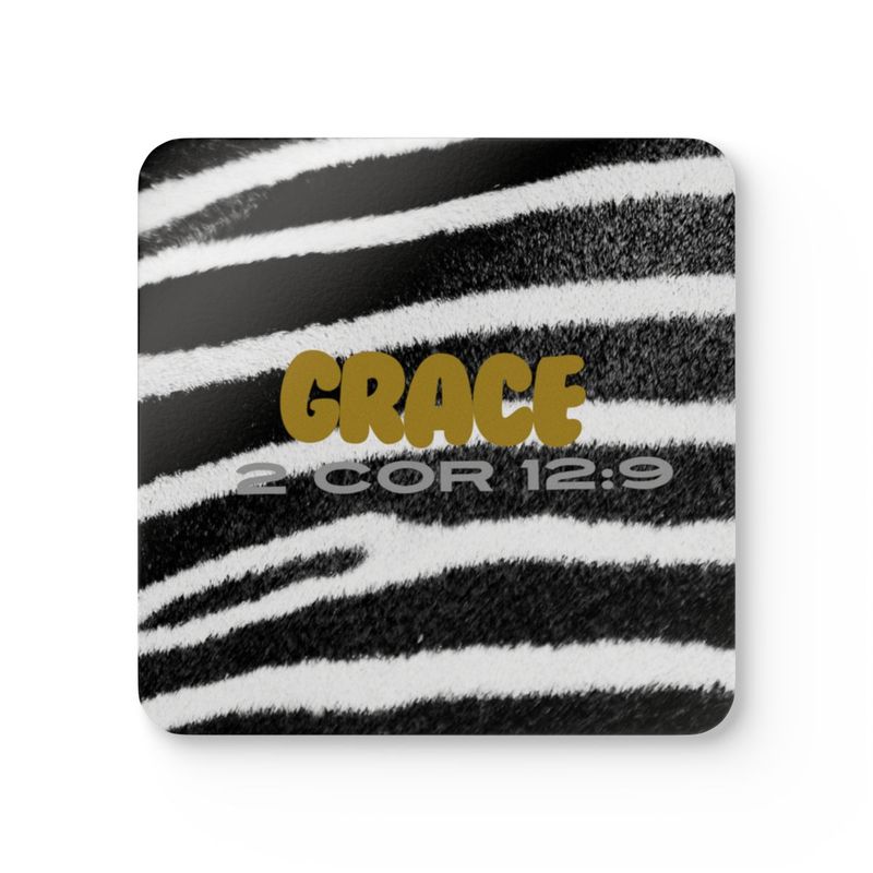 Zebra Grace Corkwood Coaster Set