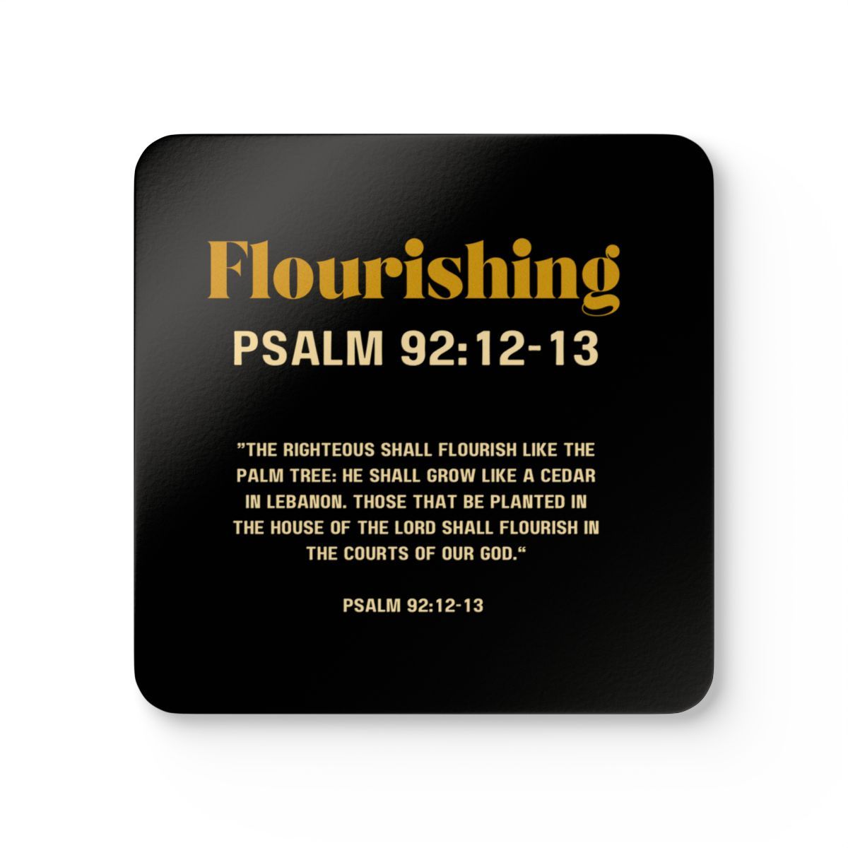 Golden Angel Corkwood Coaster Set Black
