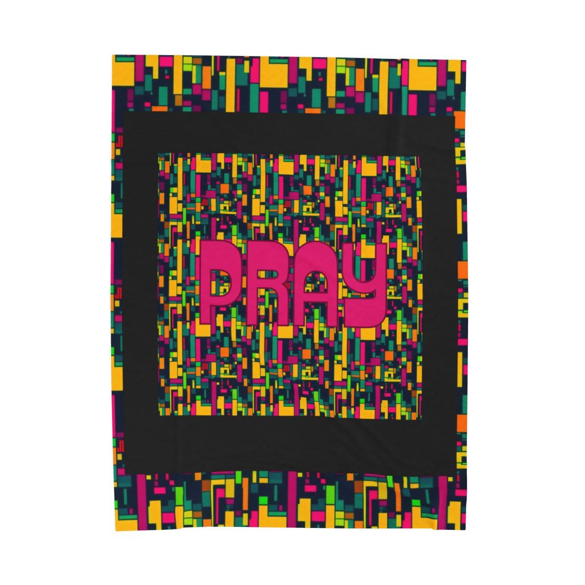 Pray Ethnic Velveteen Plush Blanket