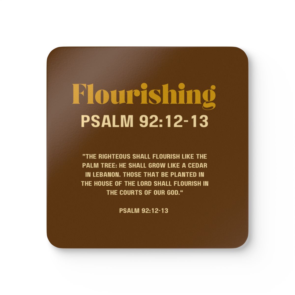 Flourishing Corkwood Coaster Set Brown