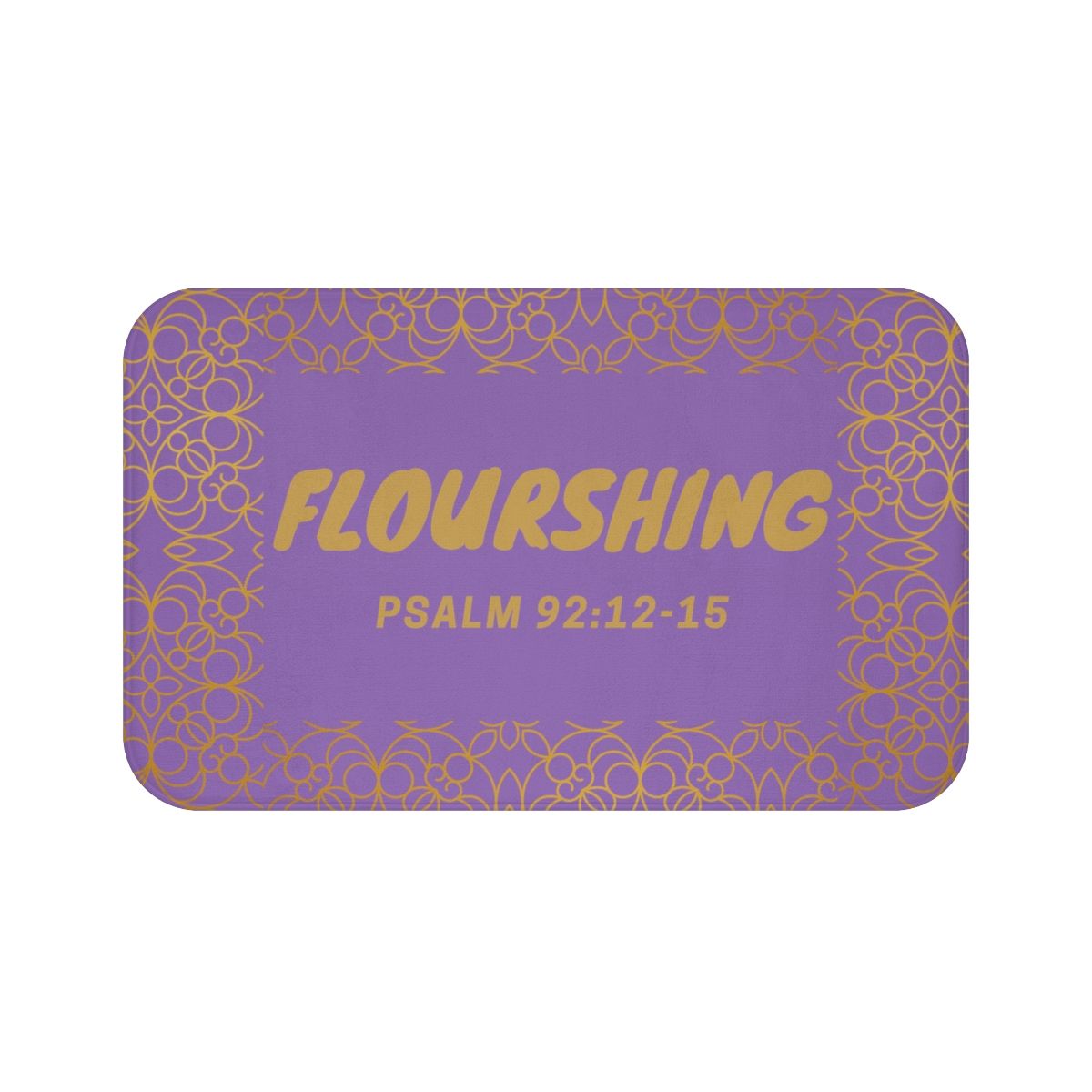  Flourishing Bath Mat Lavender(Matching Shower Curtain)