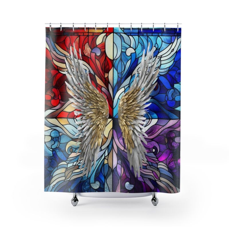 Temple Angel Shower Curtain