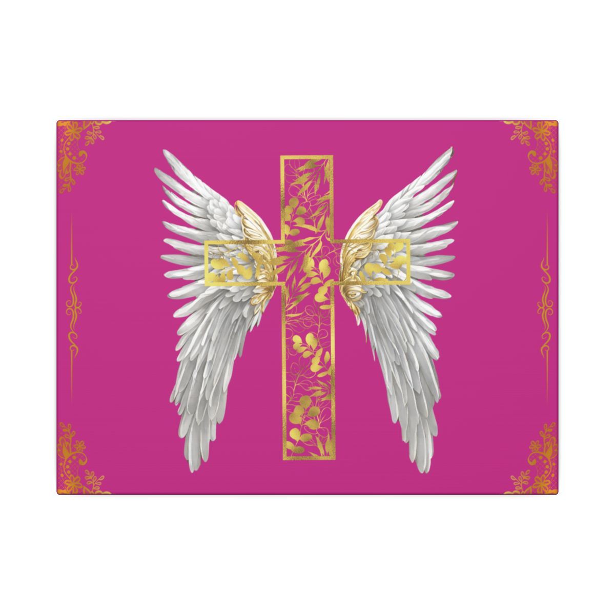 Cross Wings Matte Canvas, Stretched, 0.75&quot;(21 colors to choose from)(Coordinating Pillows available)