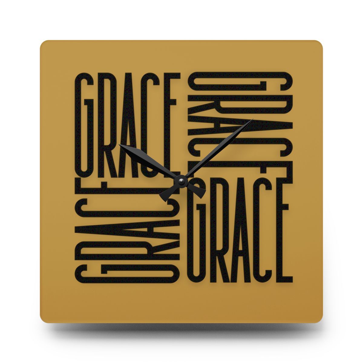 Grace Acrylic Wall Clock (Gold/Black)