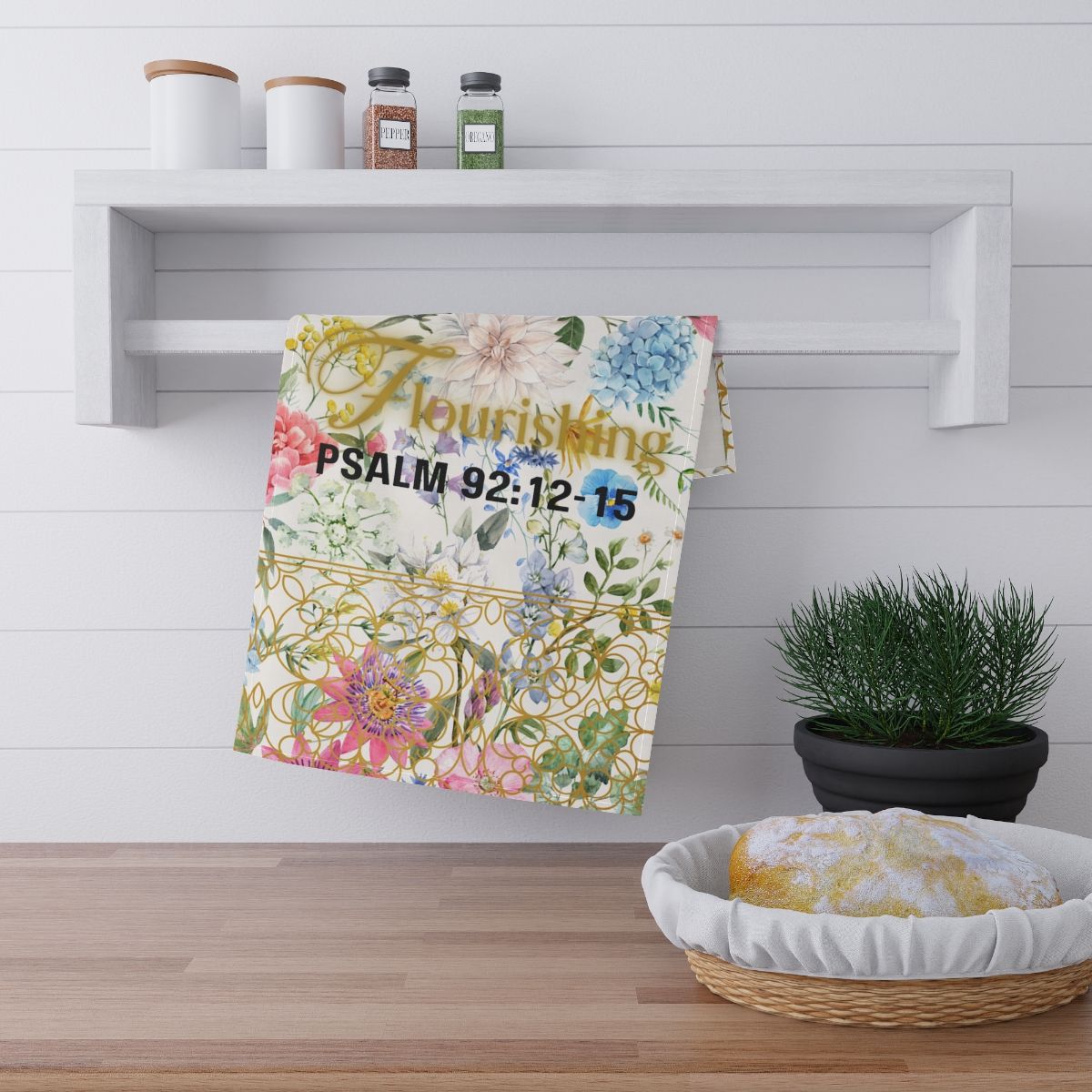 Flourishing Kitchen Towel (Pink Floral)