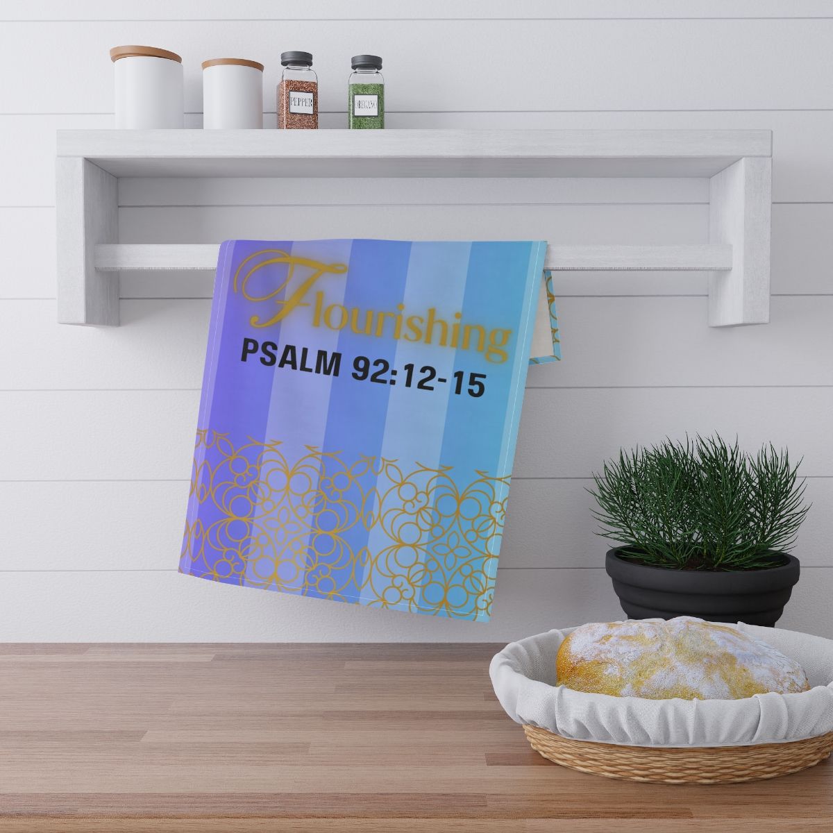 Flourishing Kitchen Towel (Blue Multi)