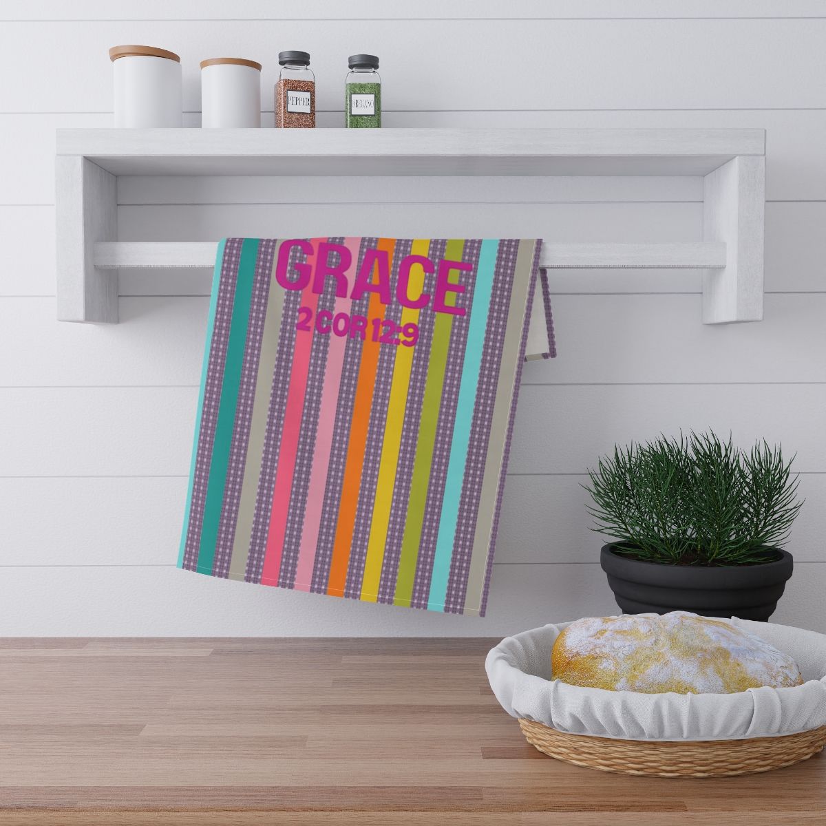 Grace Kitchen Towel (Pink Multi)
