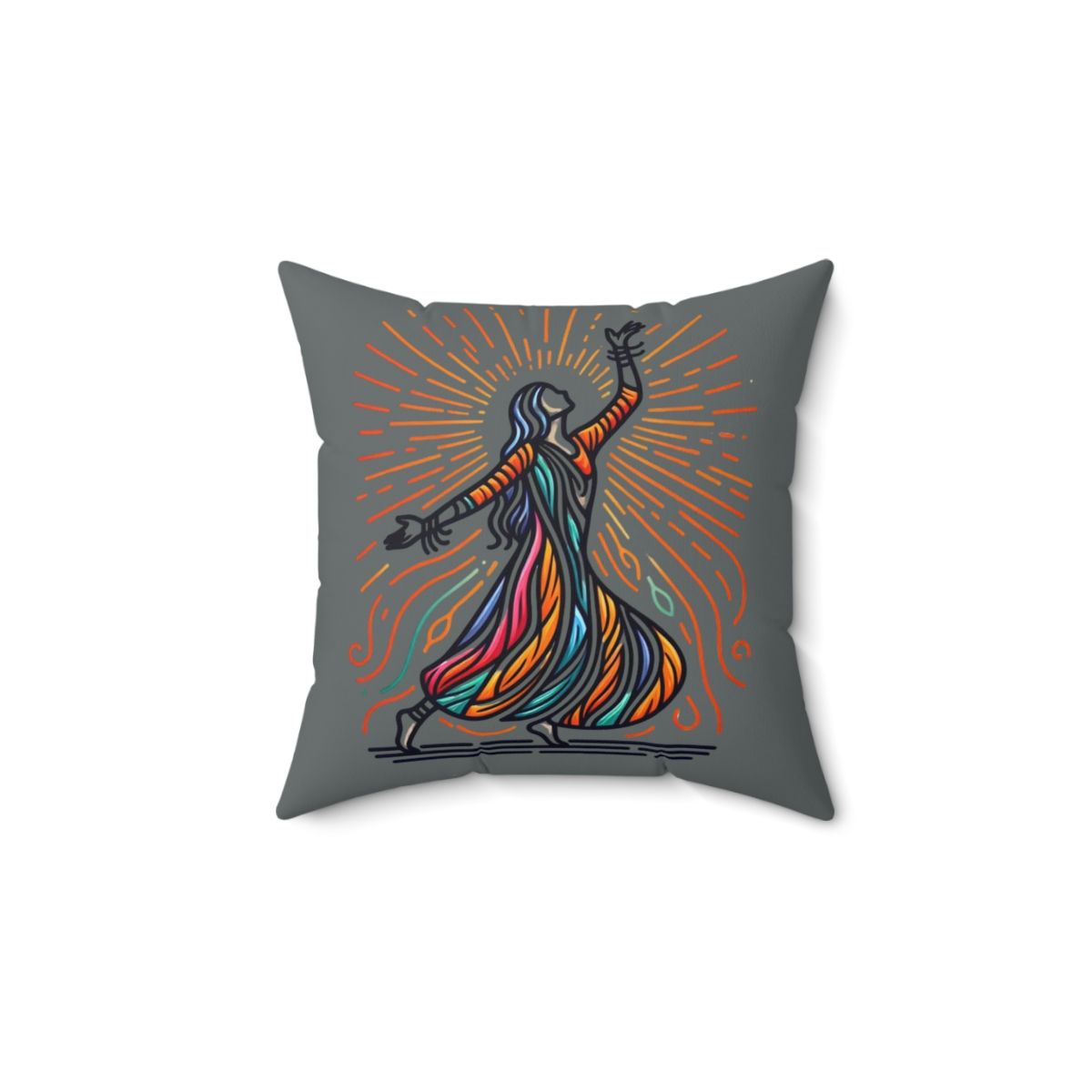 I Will Worship 3-Spun Polyester Square Pillow  