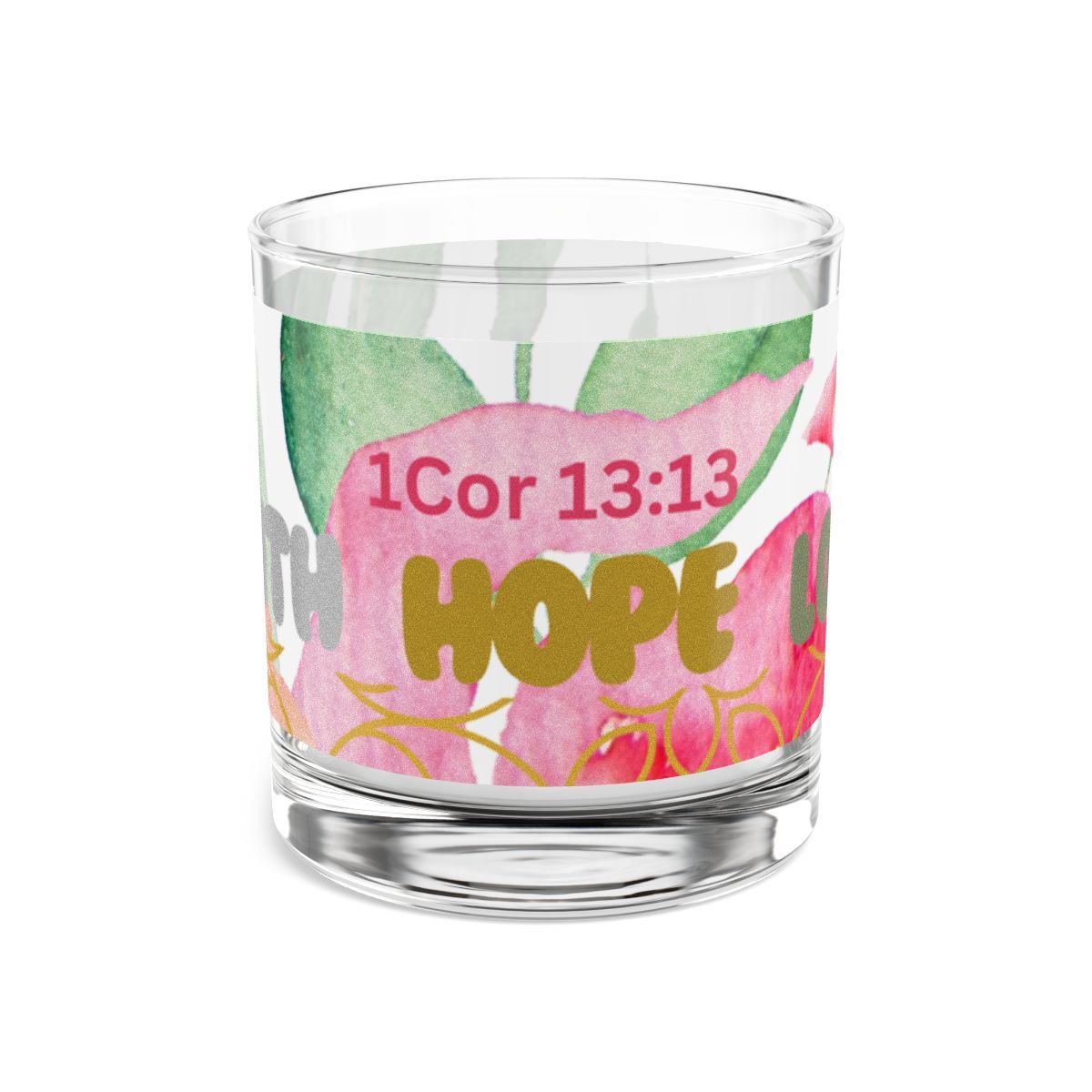 Faith Hope Love  Drinking Glass, 10oz
