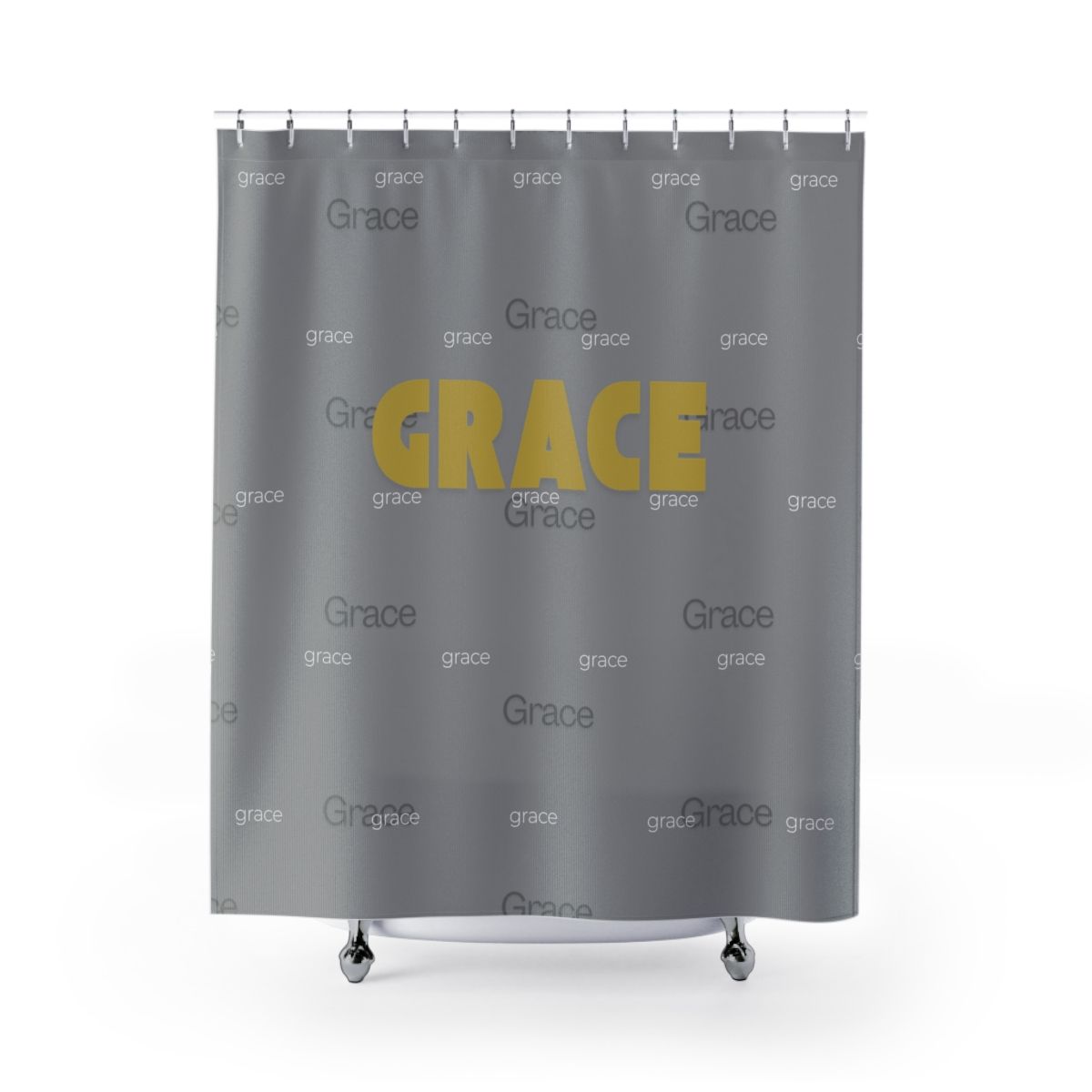 Grace Shower Curtain Grey repeat