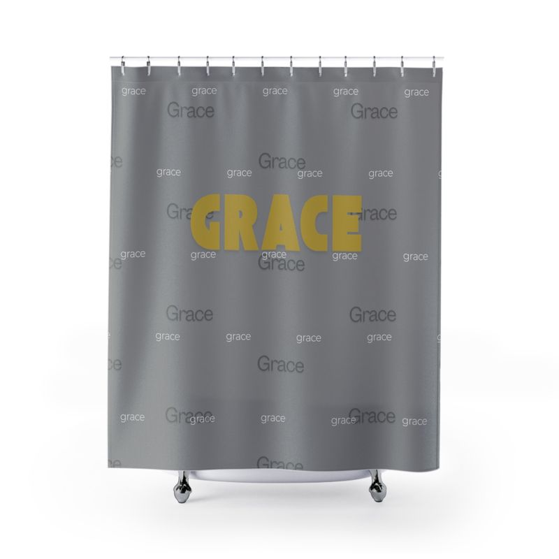 Grace Shower Curtain Grey repeat