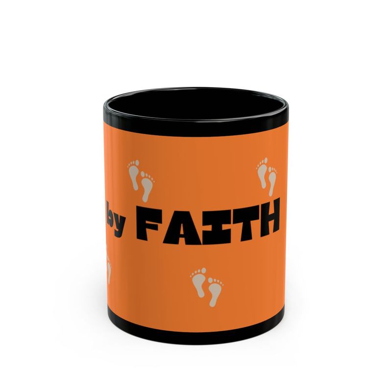 Faith Black Mug (11oz, 15oz) Orange