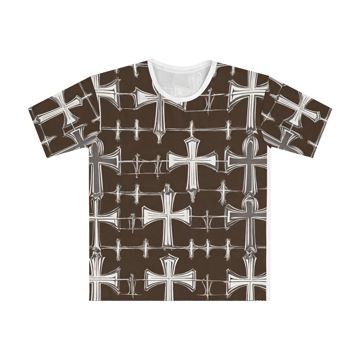 Cross Men&#39;s Loose T-shirt (brown)