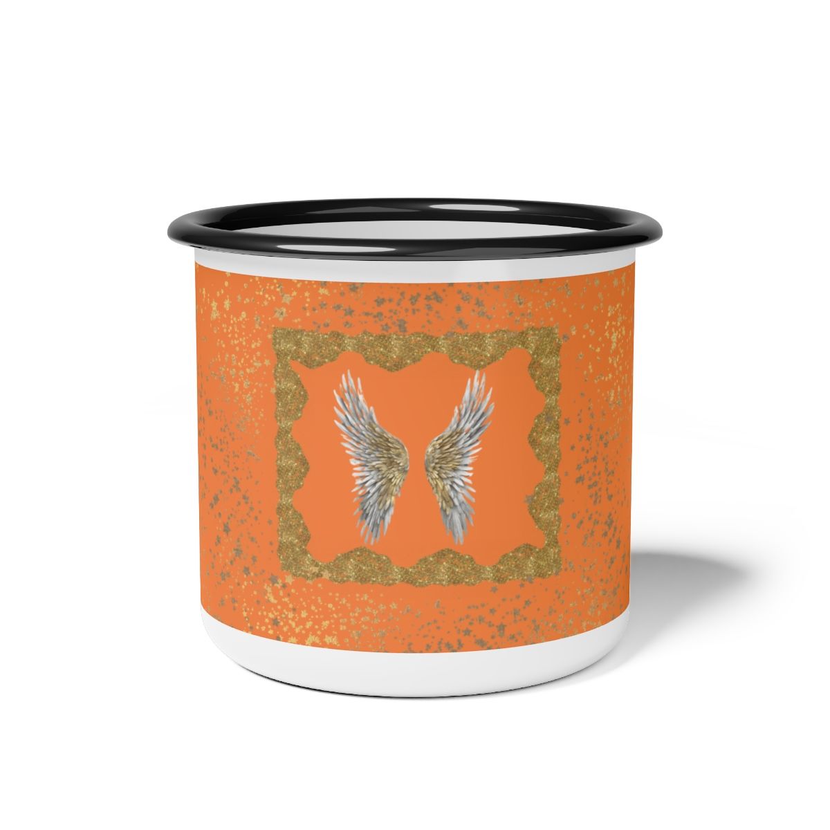 Golden  Angel  Enamel Cup (Peach) 12 oz