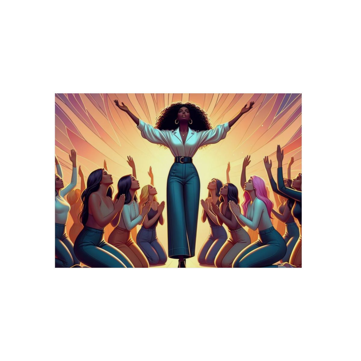 Women in Prayer Aluminum Composite Panel