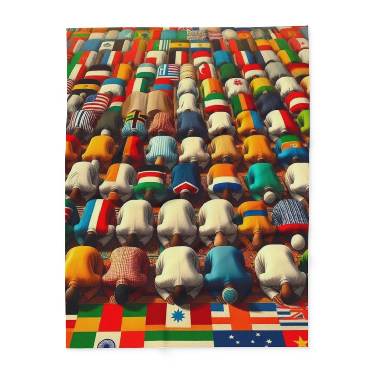 Men in Prayer Arctic Fleece Blanket