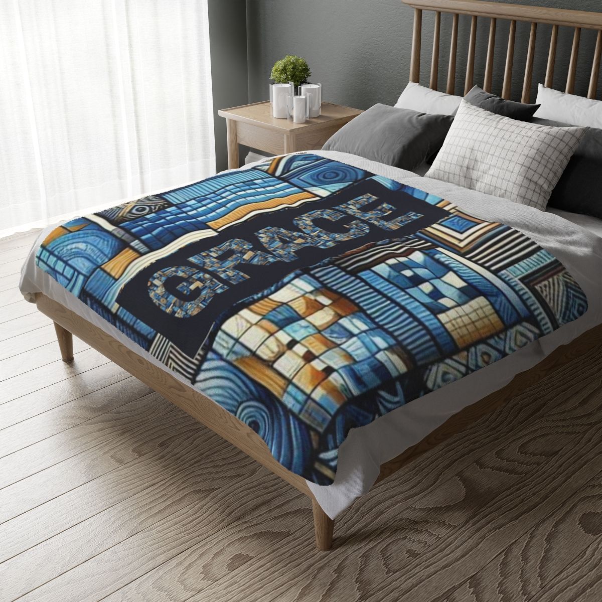 Grace Velveteen Microfiber Blanket (Two-sided print)