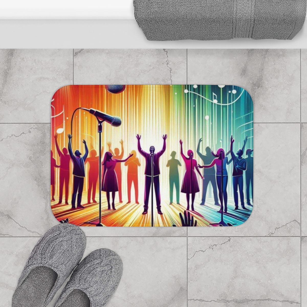 I Will Sing Bath Mat, Size: 24&quot; × 17&quot;