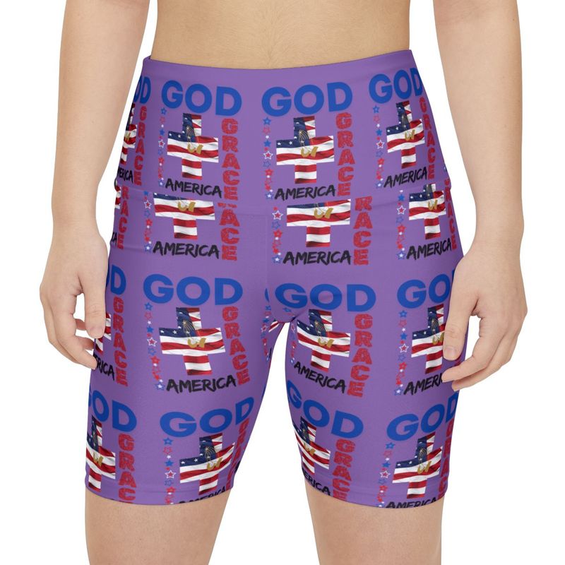 God Grace America Workout Shorts 