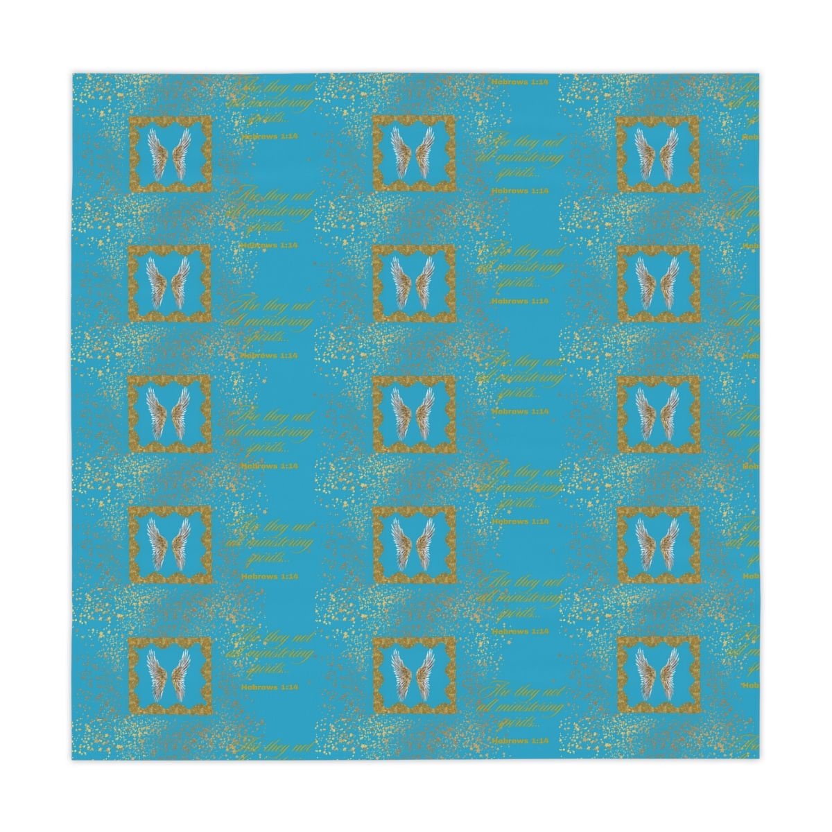 Golden Angel Tablecloth (Turquoise)