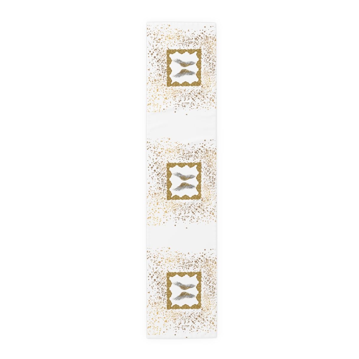 Golden Angel Table Runner (Turquoise), Sizes: 16&quot; × 72&quot;, Material: Polyester