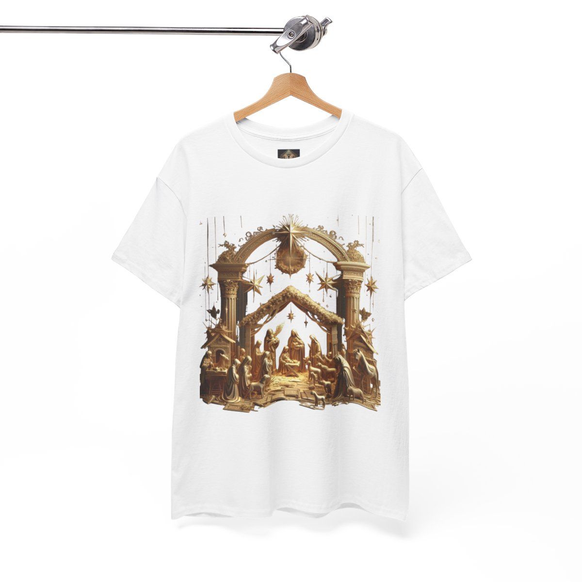 Birth of Jesus Scene, Colors: White, Sizes: S