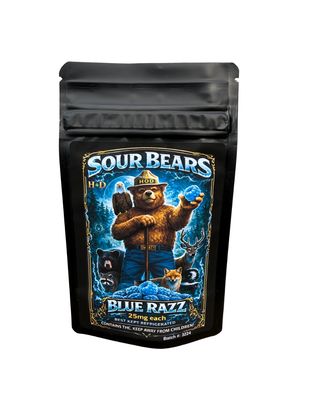 BEARS - Blue Razz Sour Bears (25 Pack)