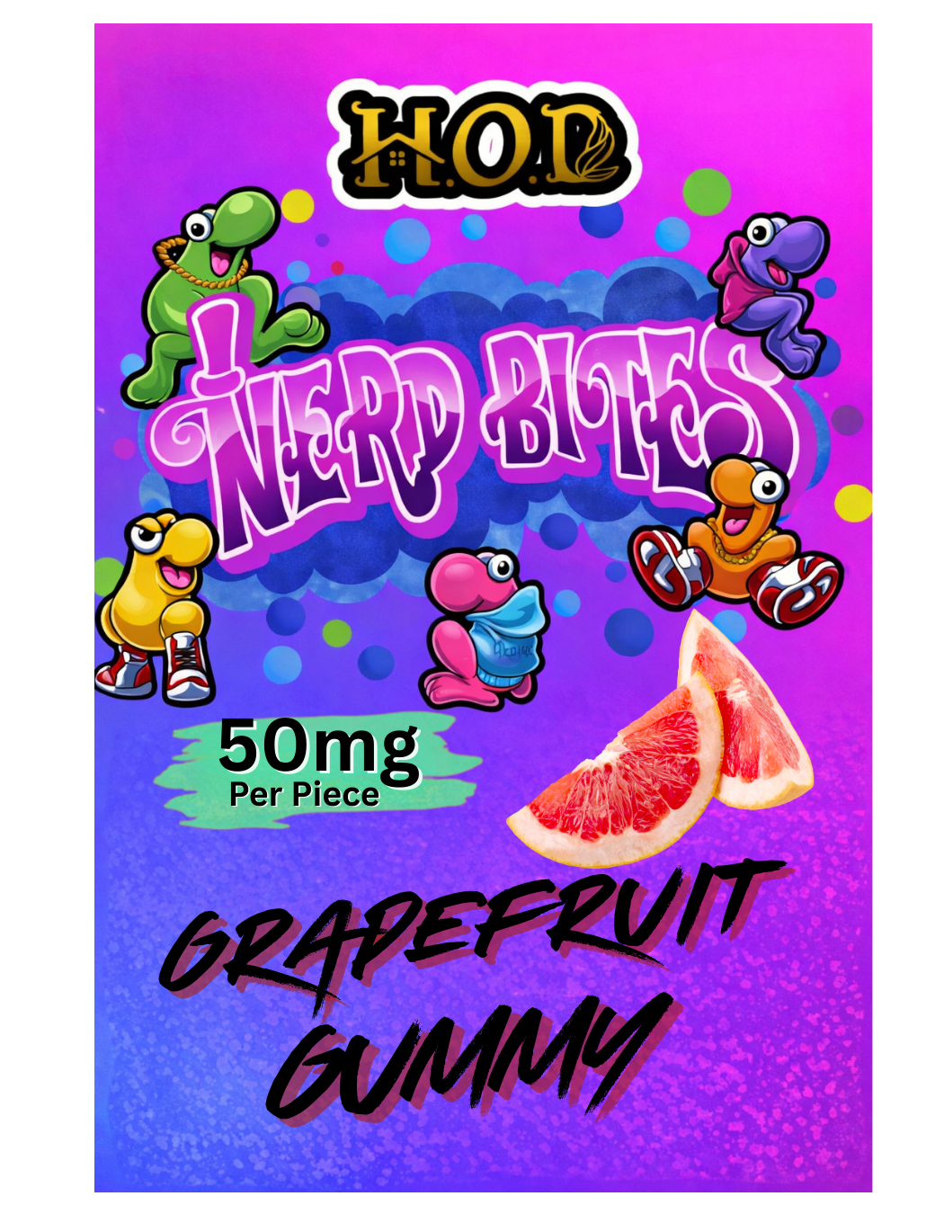 Grapefruit Nerd Bites - 2 Pack - 50mg Per Piece