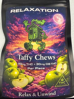 RELAXATION - Green Apple Taffy - 3 Pack - 50mg Per Piece
