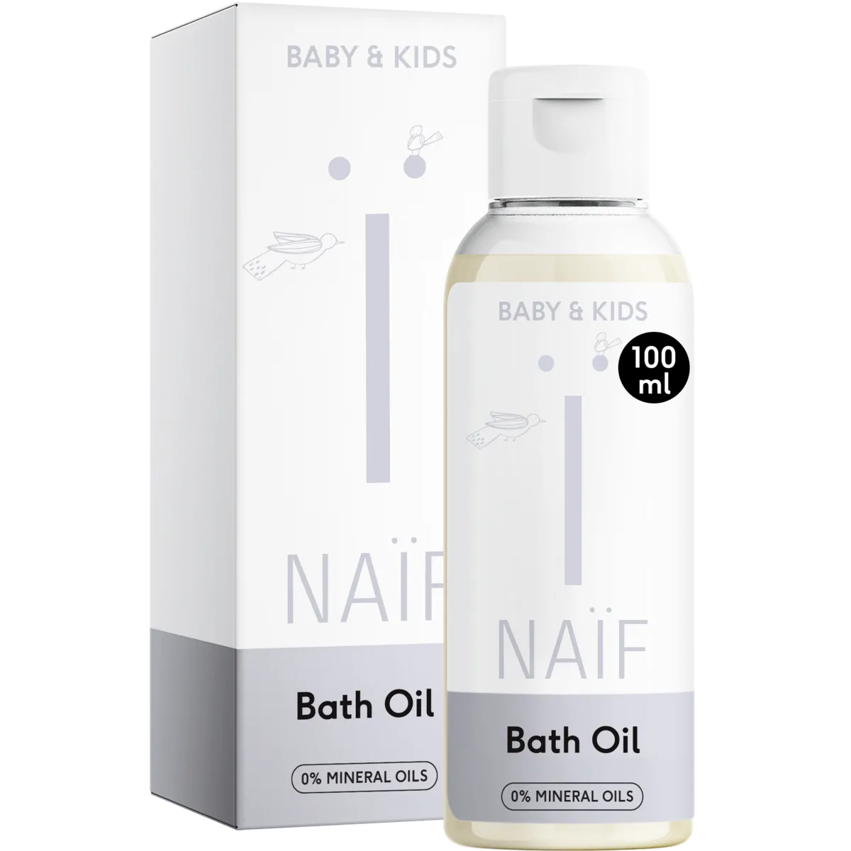Naïf Milky Badolie voor Baby &amp; Kids 100ml