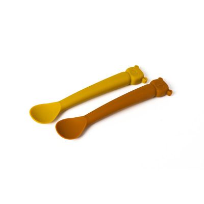 The Cotton Cloud Lepelset Lili de beer - Cinnamon &amp; Mustard