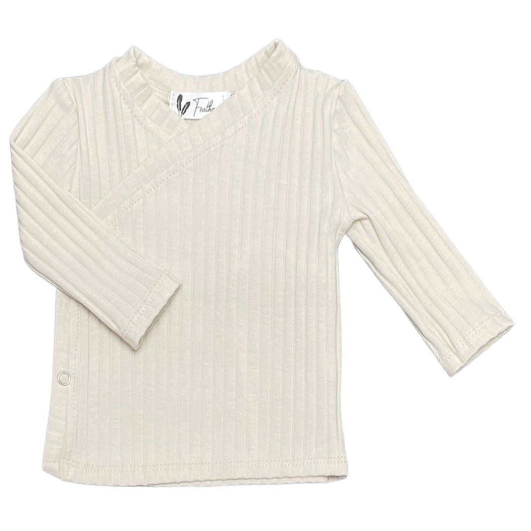 Feathers Overslagshirtje - Beige