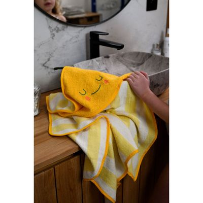 The Cotton Cloud Badstof babyhanddoek met capuchon - Lola Lemon