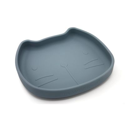 The Cotton Cloud Siliconen bordje met zuignap - Pippa Smokey Blue