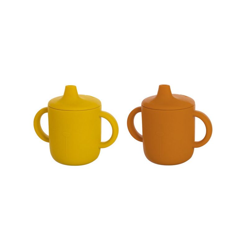 The Cotton Cloud Lili Sippy bekerset - Cinnamon &amp; Mustard