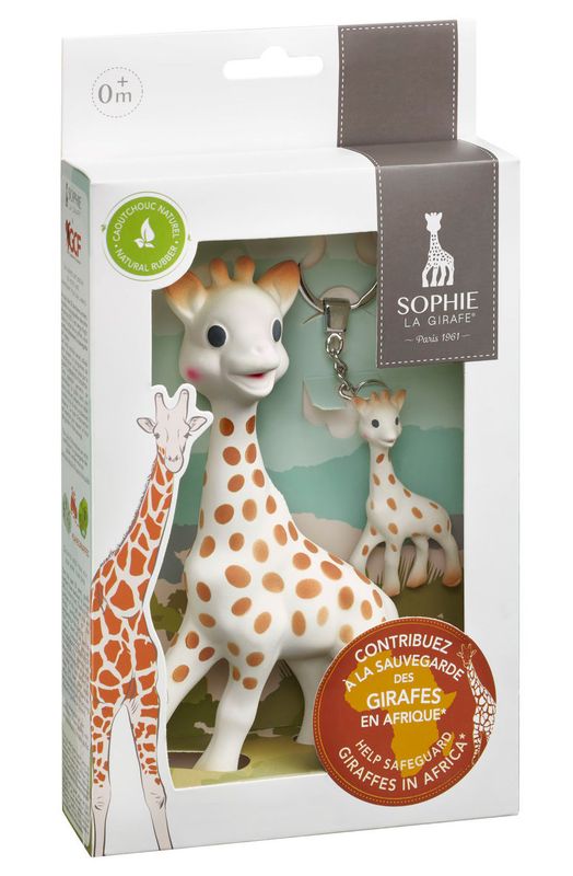 Sophie de giraf + sleutelhanger Save the Giraffes set