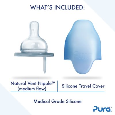 Pura speenfles 325 ml + rose sleeve