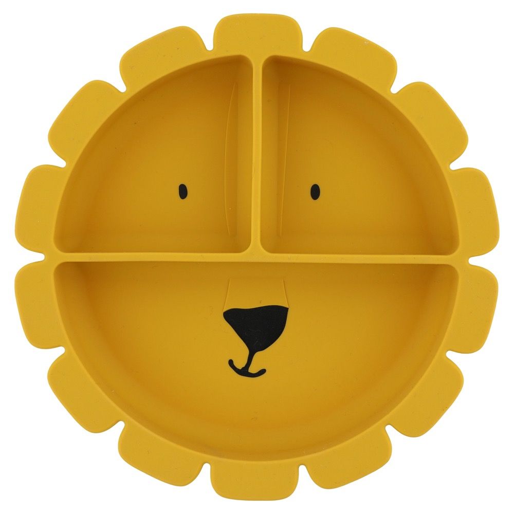 Trixie Siliconen bord met vakjes en zuignap - Mr. Lion