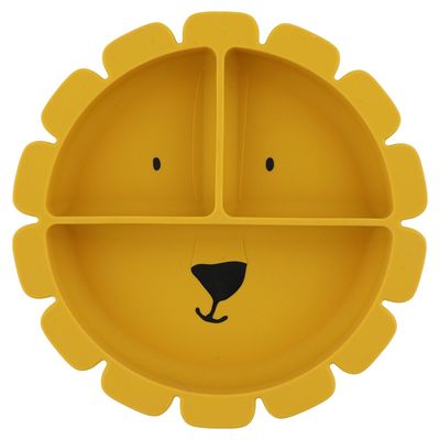 Trixie Siliconen bord met vakjes en zuignap - Mr. Lion