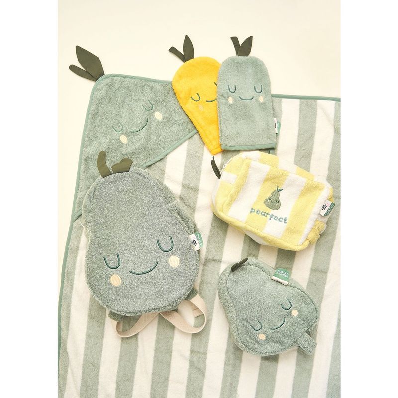 The Cotton Cloud Badstof babyhanddoek met capuchon - Pedro Pear